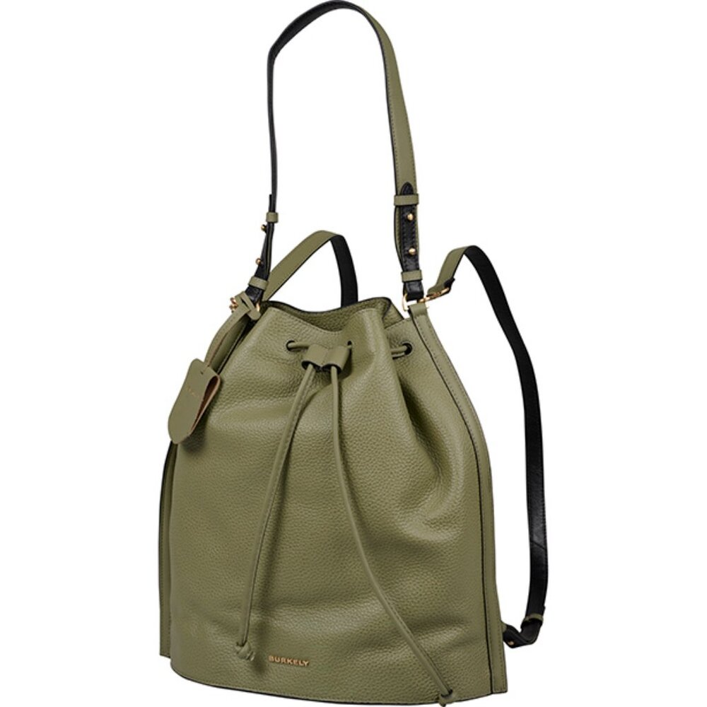 Burkely Keen Keira Two Way Bag Convertible Leather Backpack Bucket Bag